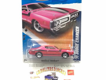 2011 Hot wheels #108 71 Dodge Charger W1 For Sale