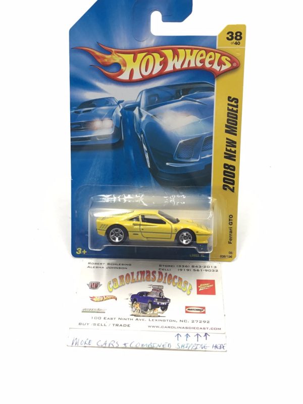 2008 Hot wheels #38 GTO Ferrari yellow PP5 Cheap