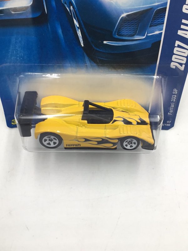 2007 Hot Wheels #139 Ferrari 333 SP Yellow PP6 Supply