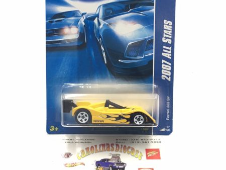 2007 Hot Wheels #139 Ferrari 333 SP Yellow PP6 Supply