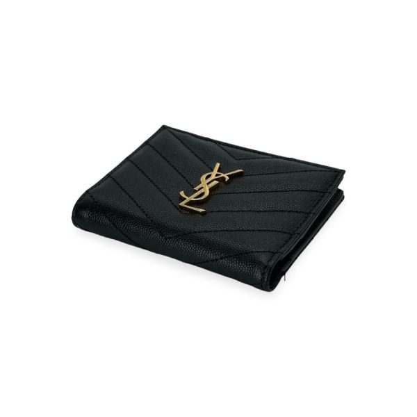 SAINT LAURENT: Grain de Poudre Cassandre Bi-Fold Wallet Supply