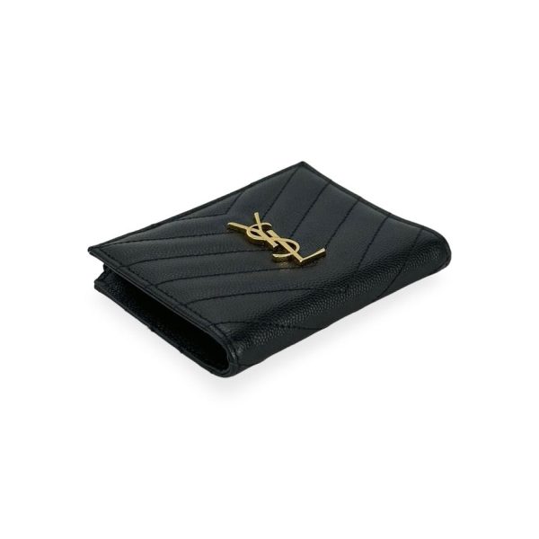 SAINT LAURENT: Grain de Poudre Cassandre Bi-Fold Wallet Supply