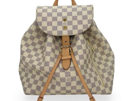 LOUIS VUITTON: Damier Azur Sperone Backpack Sale