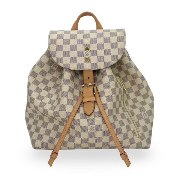 LOUIS VUITTON: Damier Azur Sperone Backpack Sale