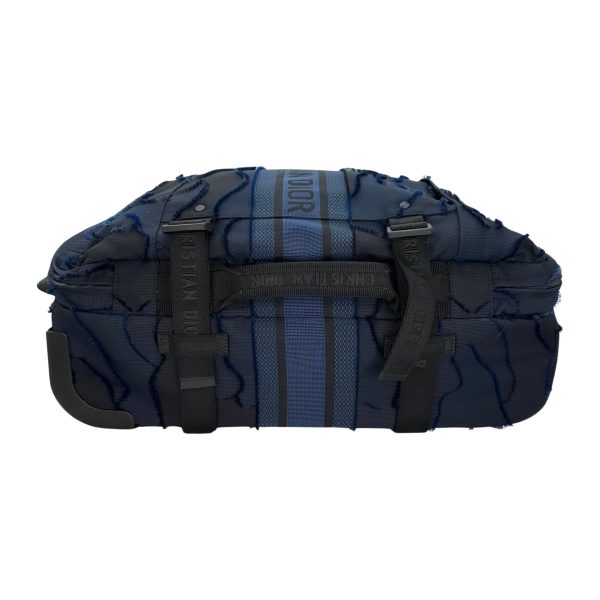 CHRISTIAN DIOR: Blue Camouflage Rolling Luggage Carry On on Sale