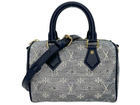 LOUIS VUITTON: Monoglam Jacquard Speedy Bandouliere 20 Discount