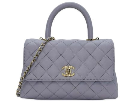 CHANEL: Quilted Caviar Mini Coco Top Handle Discount