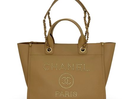 CHANEL: Caviar Studded Small Deauville Tote Hot on Sale