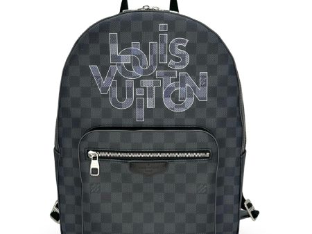 LOUIS VUITTON: Damier Graphite Logo Josh Backpack Online now