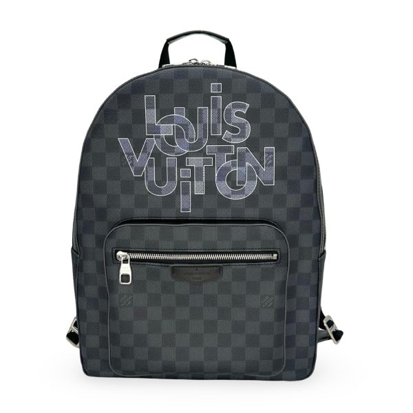 LOUIS VUITTON: Damier Graphite Logo Josh Backpack Online now