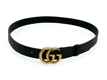 GUCCI: Leather GG Marmont Thin Belt Cheap