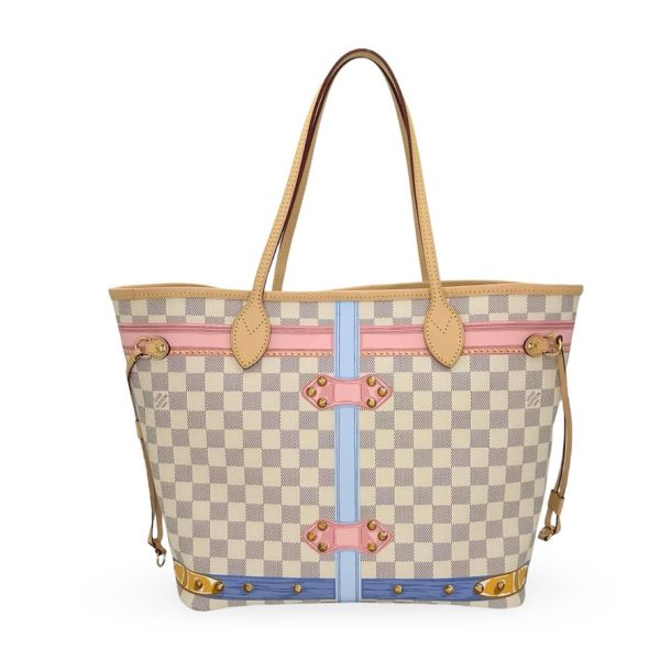 LOUIS VUITTON: Damier Azur Summer Trunks Neo Neverfull MM Hot on Sale