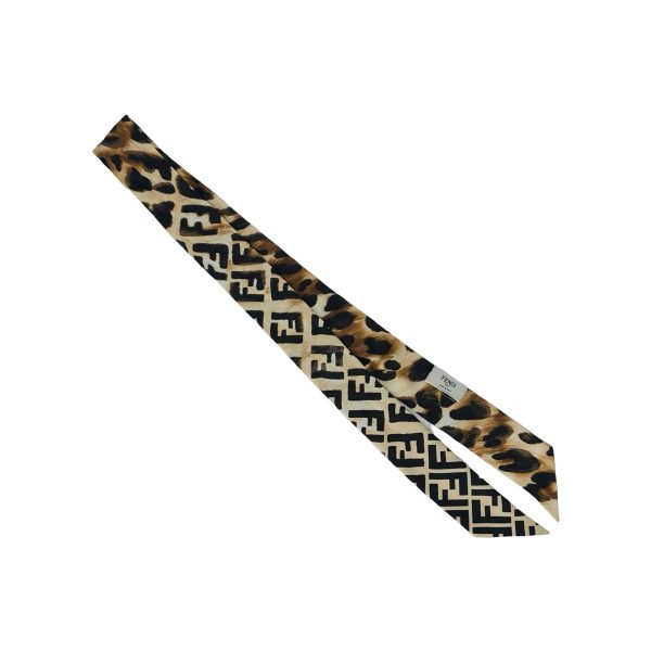 FENDI: Silk Leopard FF Wrappy Bandeau Online now