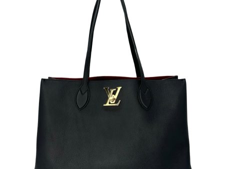 LOUIS VUITTON: Leather Lockme Shopper Tote Online Hot Sale