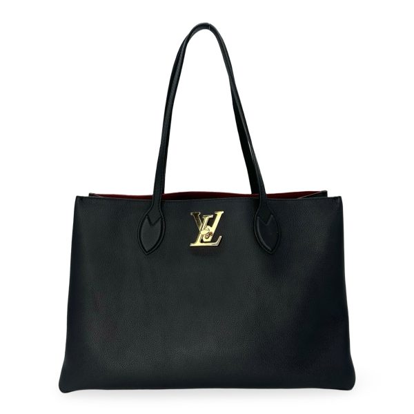 LOUIS VUITTON: Leather Lockme Shopper Tote Online Hot Sale