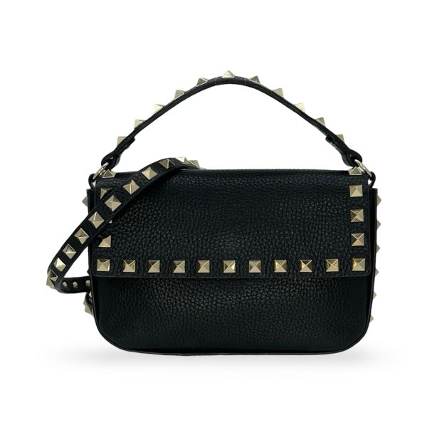 VALENTINO: Grainy Calfskin Rockstud Mini Pouch For Cheap