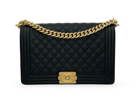 CHANEL: Quilted Caviar Medium Boy Bag For Cheap