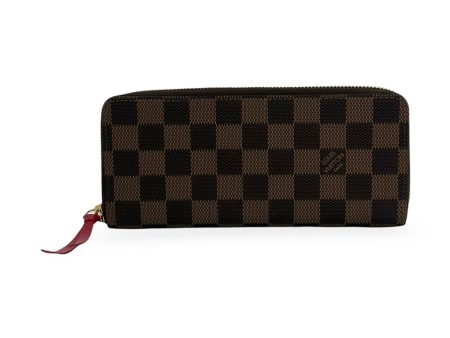 LOUIS VUITTON: Damier Ebene Clemence Wallet Hot on Sale