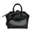 GIVENCHY: Box Leather Mini Antigona For Cheap