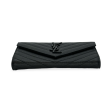 SAINT LAURENT: Grain de Poudre Cassandre Large Flap Wallet Fashion