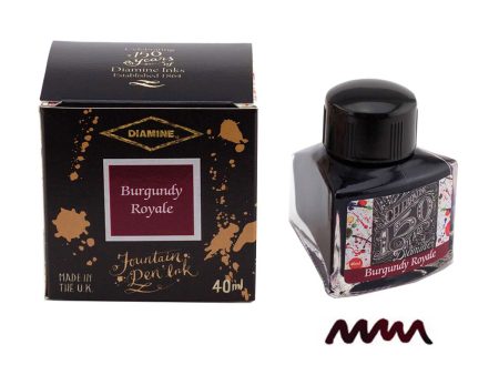 Diamine 150th Anniversary Ink Bottle, Burgundy Royale - 40ml Supply