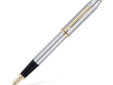 Cross Townsend Fountain Pen, Chrome - Steel Nib Discount