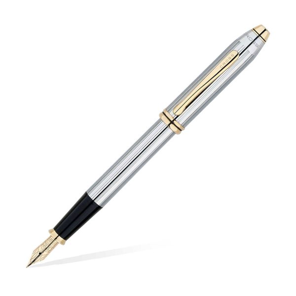 Cross Townsend Fountain Pen, Chrome - Steel Nib Discount