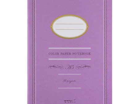 Midori Colour Paper Purple Notebook - A5, Ruled Supply