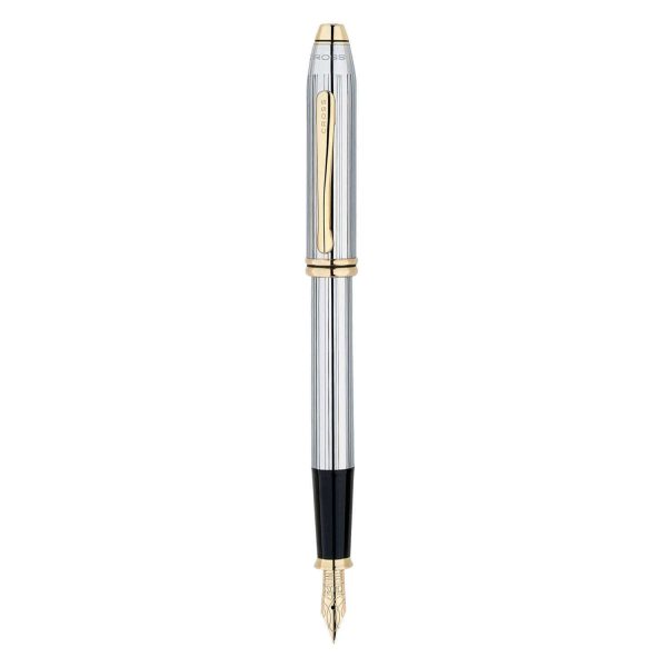 Cross Townsend Fountain Pen, Chrome - Steel Nib Discount