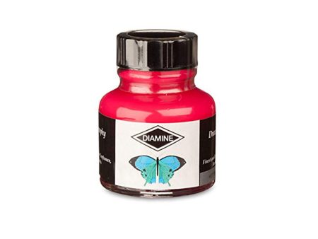 Diamine Calligraphy & Drawing Acrylic Ink Bottle, Hot Pink - 30ml For Sale