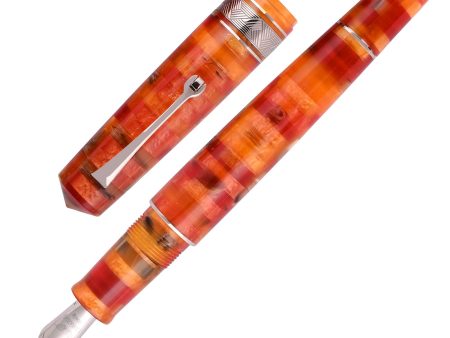 Leonardo Mosaico Fountain Pen - Mango CT Hot on Sale