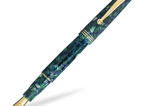 Leonardo Momento Zero Fountain Pen - Iride Green Blue GT For Sale