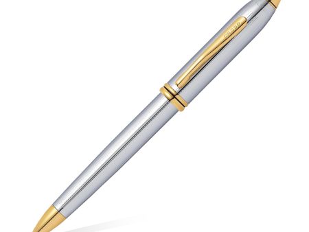 Cross Townsend Ball Pen, Chrome   Gold Trim Cheap