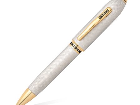 Cross Peerless 125 Ball Pen, Textured Platinum   Gold Trim Sale