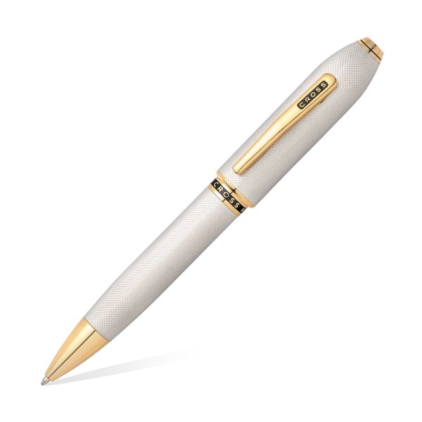 Cross Peerless 125 Ball Pen, Textured Platinum   Gold Trim Sale