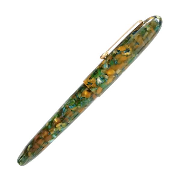 Lotus Shikhar Fountain Pen, Green Yellow - Jowo Steel Nib Fashion