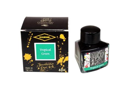 Diamine 150th Anniversary Ink Bottle, Tropical Green - 40ml For Discount