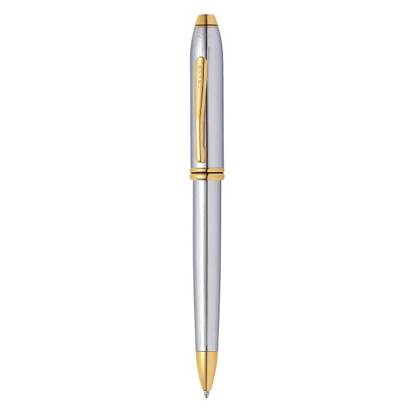 Cross Townsend Ball Pen, Chrome   Gold Trim Cheap