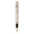 Cross Peerless 125 Fountain Pen, Silver   Gold Trim - 18K Gold Nib Online now