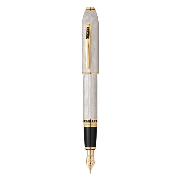 Cross Peerless 125 Fountain Pen, Silver   Gold Trim - 18K Gold Nib Online now