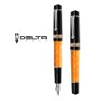 Delta Dolce Vita DV 2.0 Premiere Fountain Pen - Black Orange CT Online now