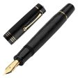 Leonardo MZ Grande Audace Art Nouveau No.8 Fountain Pen - Intense Black GT (Limited Edition) on Sale