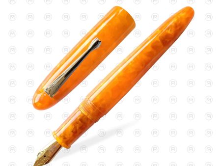 Lotus Shikhar Fountain Pen, Orange Crush - Jowo Steel Nib For Sale