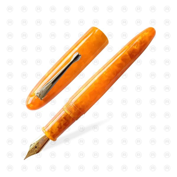 Lotus Shikhar Fountain Pen, Orange Crush - Jowo Steel Nib For Sale