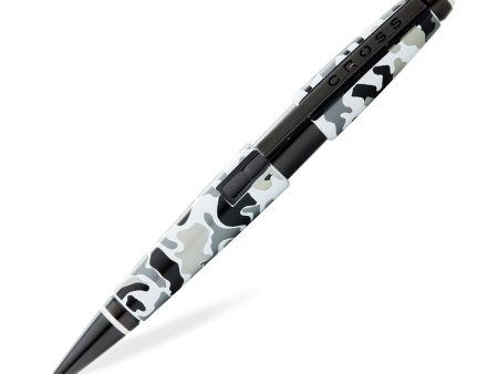 Cross Edge Roller Ball Pen - Black & White Camo PVD Online Hot Sale