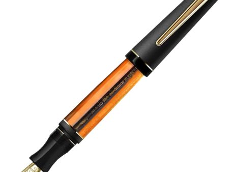 Maiora Impronte Oversize Fountain Pen - Black Orange GT Online