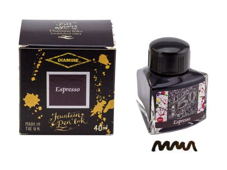 Diamine 150th Anniversary Ink Bottle, Espresso - 40ml For Discount