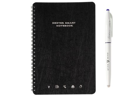 Dexter Spiral Erasable & Reusable Eco-Friendly Black Notebook - A5, Ruled Online Hot Sale