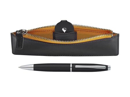 Cross Calais Ball Pen Combo Gift Set, Black With Pen Pouch Discount