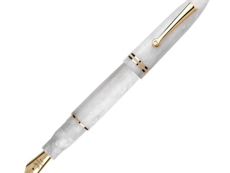 Leonardo Furore Fountain Pen - White Salt GT For Sale